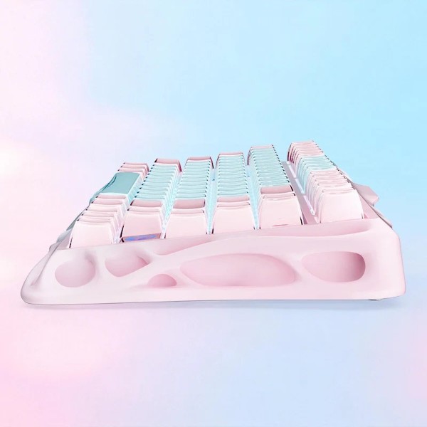 Фото - Клавиатура беспроводная игровая GravaStar Mercury K1 Lite 80keys BSUN Grey, BT/WL/USB Aurora Mist (GSK1LITE_PM_MINT)